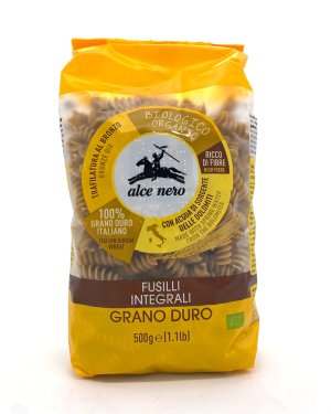 Pasta integral tirabuzones alce nero