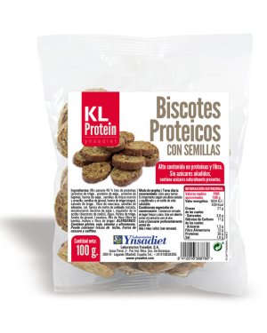 BISCOTES PROTEICOS CON SEMILLAS KL Protein 100 G