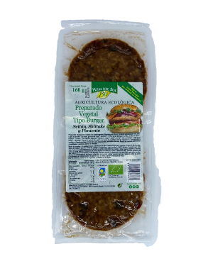 Hamburgesa vegetal Seitán, Shiitake y Pimiento 160 gr